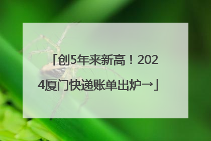创5年来新高！2024厦门快递账单出炉→