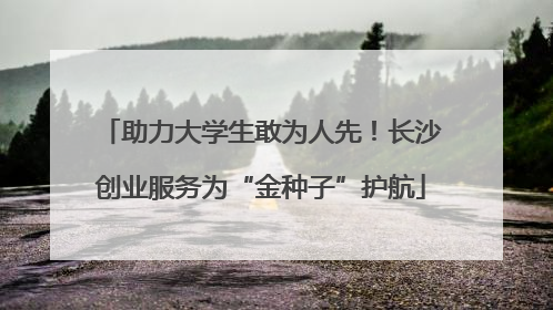 助力大学生敢为人先！长沙创业服务为“金种子”护航