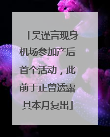 吴谨言现身机场参加产后首个活动，此前于正曾透露其本月复出