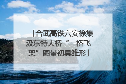 合武高铁六安徐集汲东特大桥“一桥飞架”图景初具雏形