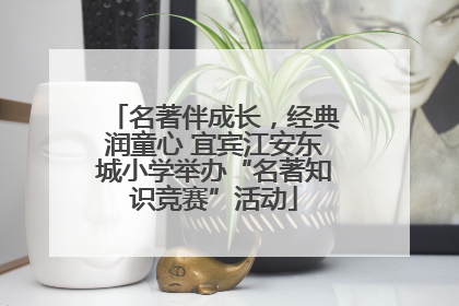 名著伴成长，经典润童心 宜宾江安东城小学举办“名著知识竞赛”活动