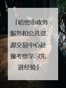 哈密市政务服务和公共资源交易中心赴豫考察学习先进经验