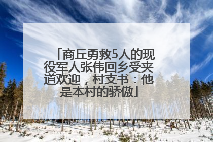 商丘勇救5人的现役军人张伟回乡受夹道欢迎，村支书：他是本村的骄傲