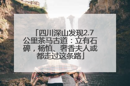 四川深山发现2.7公里茶马古道：立有石碑，杨慎、奢香夫人或都走过这条路