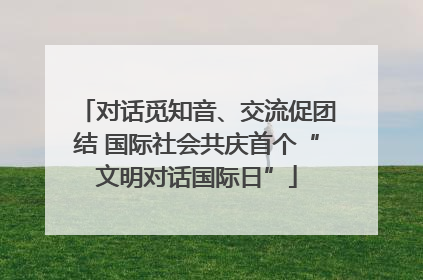 对话觅知音、交流促团结 国际社会共庆首个“文明对话国际日”