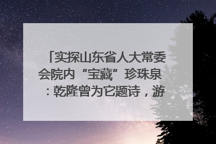 实探山东省人大常委会院内“宝藏”珍珠泉：乾隆曾为它题诗，游客无需预约免费游览