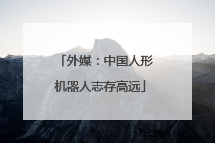 外媒：中国人形机器人志存高远