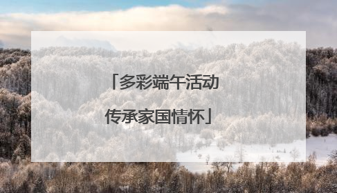 多彩端午活动 传承家国情怀