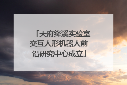 天府绛溪实验室交互人形机器人前沿研究中心成立