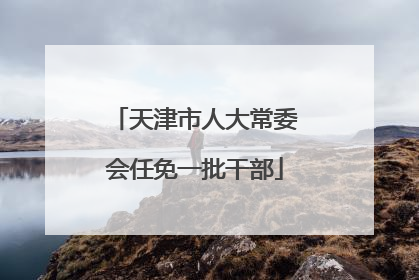 天津市人大常委会任免一批干部