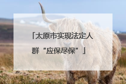 太原市实现法定人群“应保尽保”