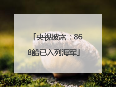 央视披露：868船已入列海军