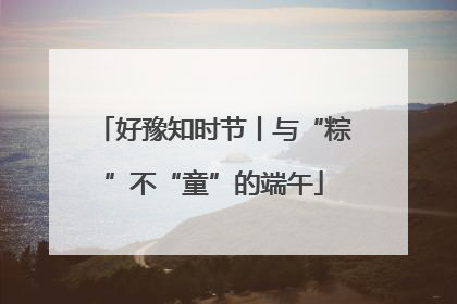 好豫知时节丨与“粽”不“童”的端午