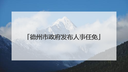德州市政府发布人事任免