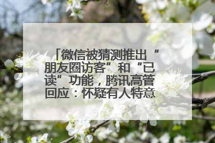微信被猜测推出“朋友圈访客”和“已读”功能，腾讯高管回应：怀疑有人特意反复翻炒流量