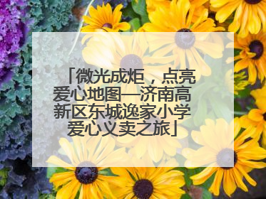 微光成炬，点亮爱心地图—济南高新区东城逸家小学爱心义卖之旅