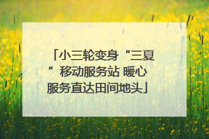 小三轮变身“三夏”移动服务站 暖心服务直达田间地头