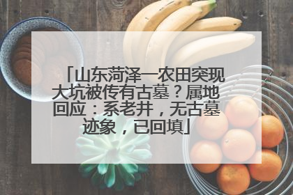 山东菏泽一农田突现大坑被传有古墓？属地回应：系老井，无古墓迹象，已回填