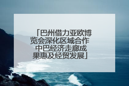 巴州借力亚欧博览会深化区域合作 中巴经济走廊成果惠及经贸发展