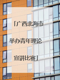 广西北海市举办青年理论宣讲比赛