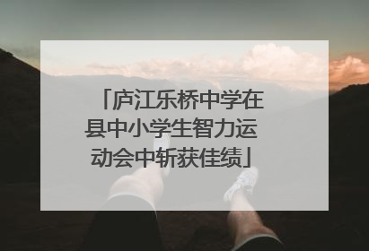 庐江乐桥中学在县中小学生智力运动会中斩获佳绩