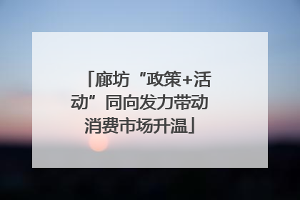 廊坊“政策+活动”同向发力带动消费市场升温