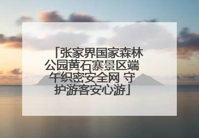 张家界国家森林公园黄石寨景区端午织密安全网 守护游客安心游