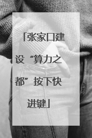 张家口建设“算力之都”按下快进键
