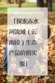 探索赤水河流域（云南段）生态产品价值实现