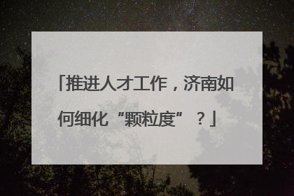 推进人才工作，济南如何细化“颗粒度”？
