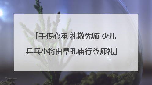 手传心承 礼敬先师 少儿乒乓小将曲阜孔庙行尊师礼