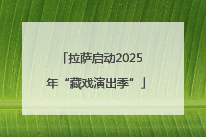 拉萨启动2025年“藏戏演出季”