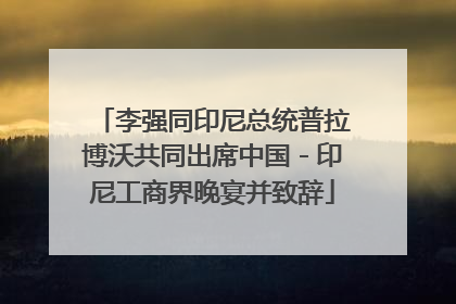 李强同印尼总统普拉博沃共同出席中国－印尼工商界晚宴并致辞