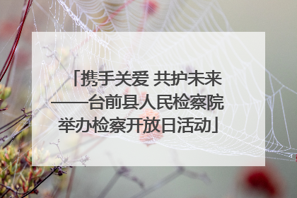 携手关爱 共护未来——台前县人民检察院举办检察开放日活动