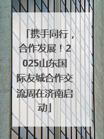 携手同行，合作发展！2025山东国际友城合作交流周在济南启动