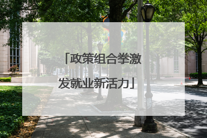 政策组合拳激发就业新活力