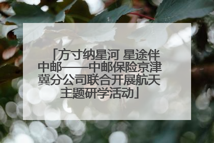 方寸纳星河 星途伴中邮——中邮保险京津冀分公司联合开展航天主题研学活动