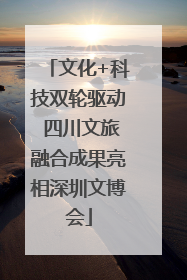 文化+科技双轮驱动 四川文旅融合成果亮相深圳文博会