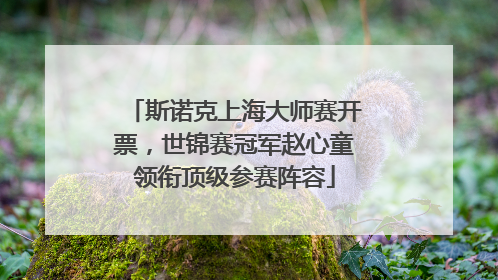 斯诺克上海大师赛开票，世锦赛冠军赵心童领衔顶级参赛阵容