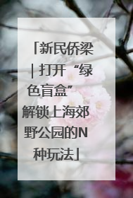 新民侨梁｜打开“绿色盲盒” 解锁上海郊野公园的N种玩法