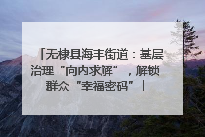 无棣县海丰街道：基层治理“向内求解”，解锁群众“幸福密码”