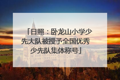 日照：卧龙山小学少先大队被授予全国优秀少先队集体称号