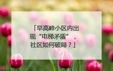 早高峰小区内出现“电梯矛盾”，社区如何破局？