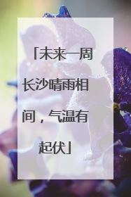 未来一周长沙晴雨相间，气温有起伏