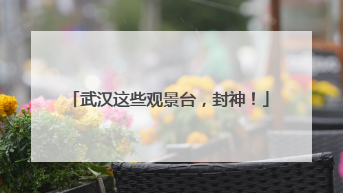 武汉这些观景台，封神！