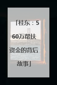 桂东：560万帮扶资金的背后故事