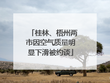 桂林、梧州两市因空气质量明显下滑被约谈