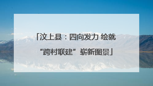 汶上县：四向发力 绘就“跨村联建”崭新图景