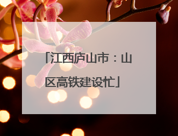 江西庐山市：山区高铁建设忙