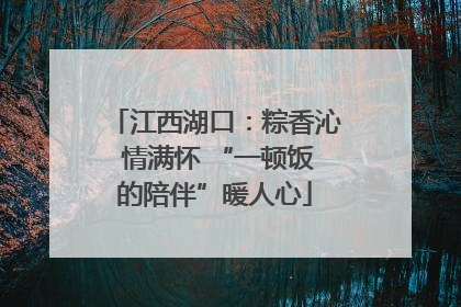 江西湖口：粽香沁 情满怀 “一顿饭的陪伴”暖人心